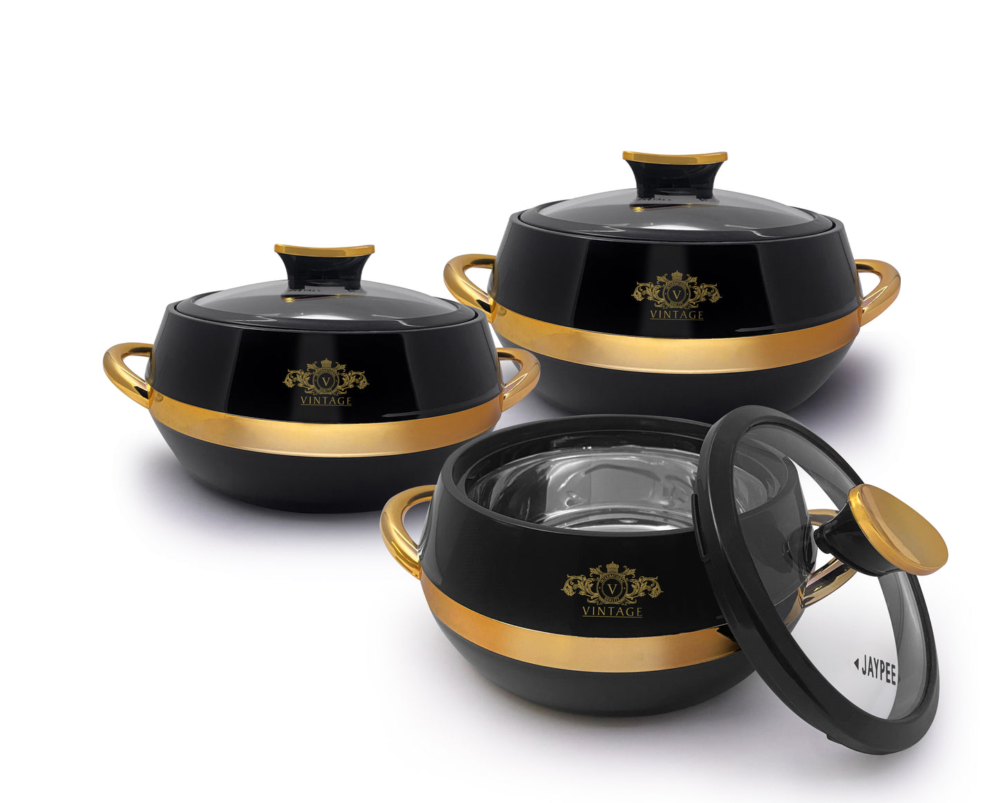 Jaypee Vintage Casserole 3Pcs Set BLACK