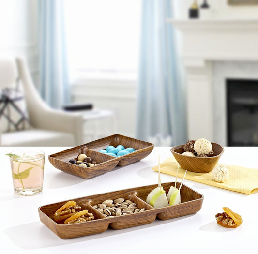 Evelin Wood Finish Pukhet 3 Compartment