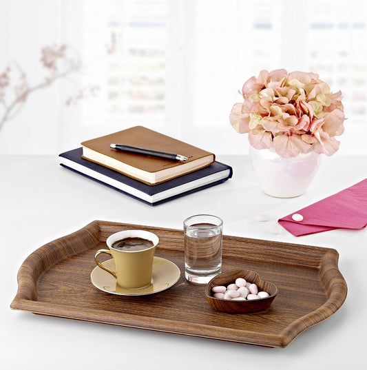 Evelin Wood Finish Serving Tray