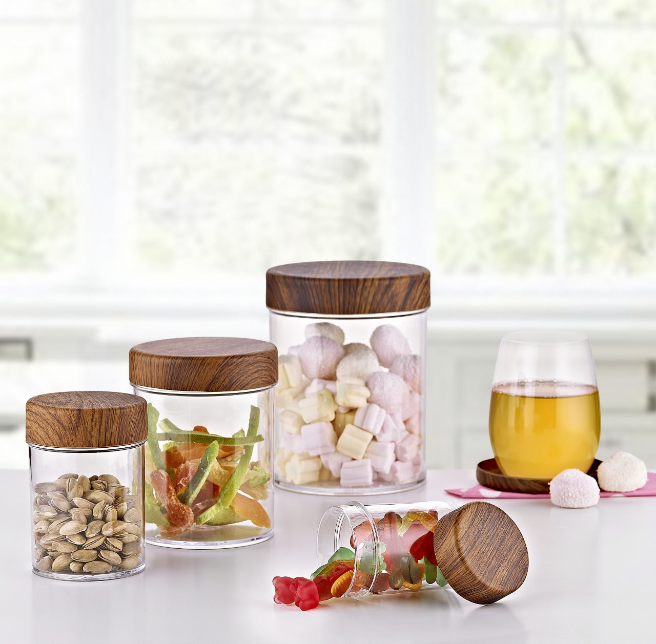 Evelin Wood Finish 0.50Ltr Round Jar
