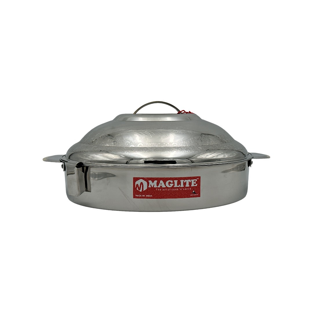 Maxima Celina Dome Silver Oval Hotpot 4.5Ltr