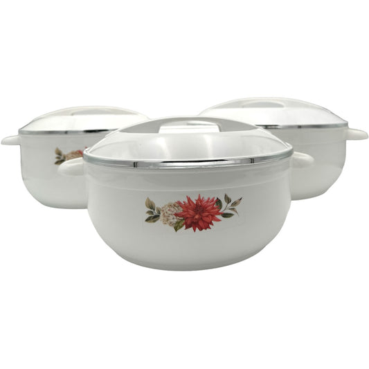 Asian Nova Casserole 3Pcs Set 2500+3500+5500Ml WHITE
