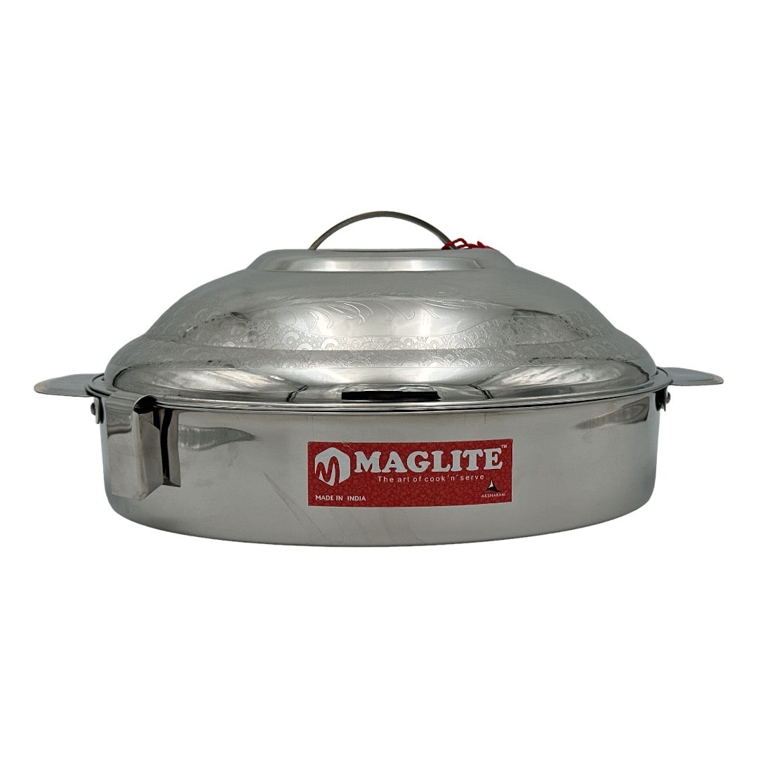 Maxima Celina Dome Silver Oval Hotpot 12.5Ltr