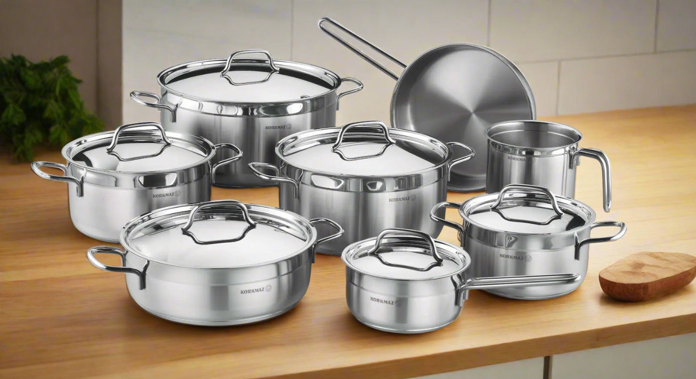 Korkmaz A1089 Alfa Grande 14Pcs Cookware Set