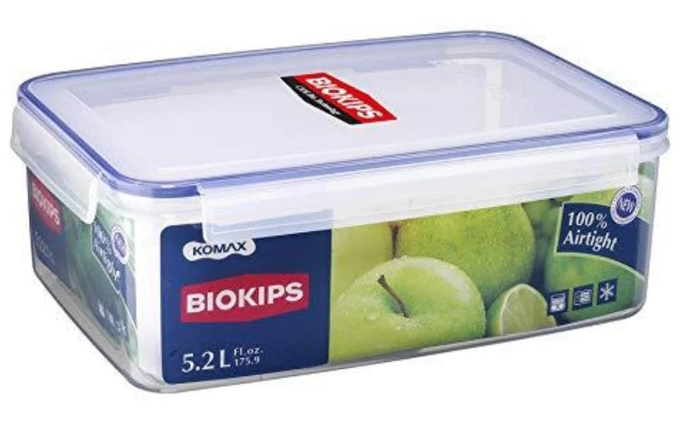 Komax Rectangle Plastic Container -Rd61 5.2Lt With Divider