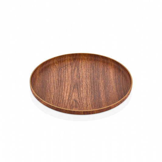 Evelin Wood Finish Small Round Plate 170*170*15 mm