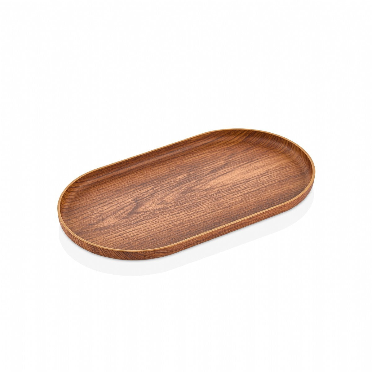 Evelin Wood Finish Medium Oval Plate 140*250*15 mm