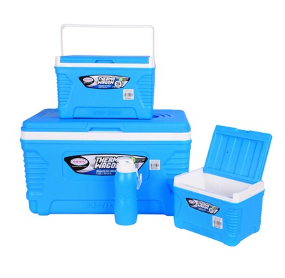 Asian Thermo Wagon Ice Cooler Set Of 4  Large Blue