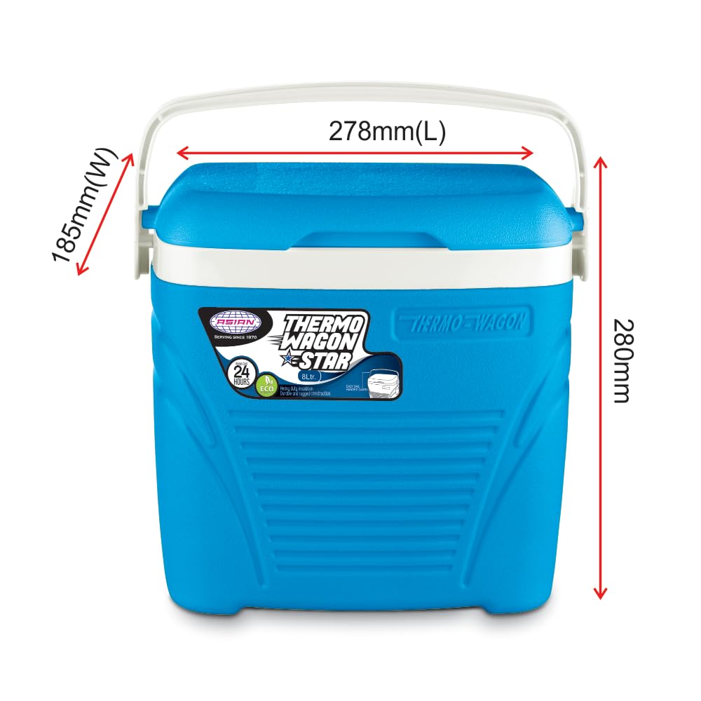 Asian Thermo Wagon Insulated Ice Cooler 8Ltr Blue