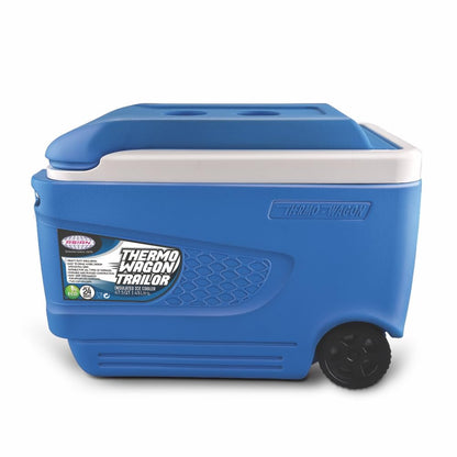 Asian Thermo Wagon Insulated Ice Cooler 45Ltr with Wheels Blue