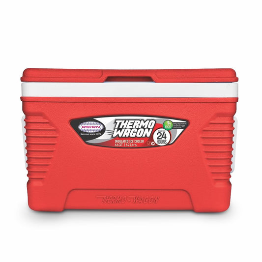 Asian Thermo Wagon Insulated Ice Cooler 62Ltr Red