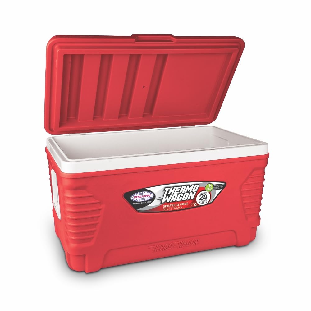 Asian Thermo Wagon Insulated Ice Cooler 50Ltr Red