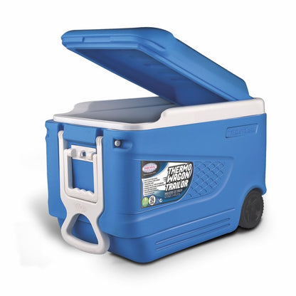 Asian Thermo Wagon Insulated Ice Cooler 45Ltr with Wheels Blue