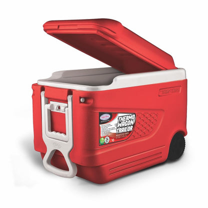 Asian Thermo Wagon Insulated Ice Cooler 45Ltr with Wheels Red