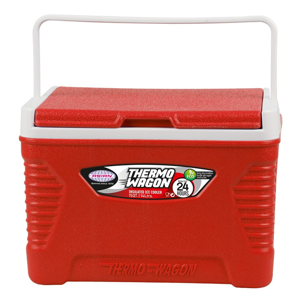 Asain Thermo Wagon Insulated Ice Cooler 14Ltr Red
