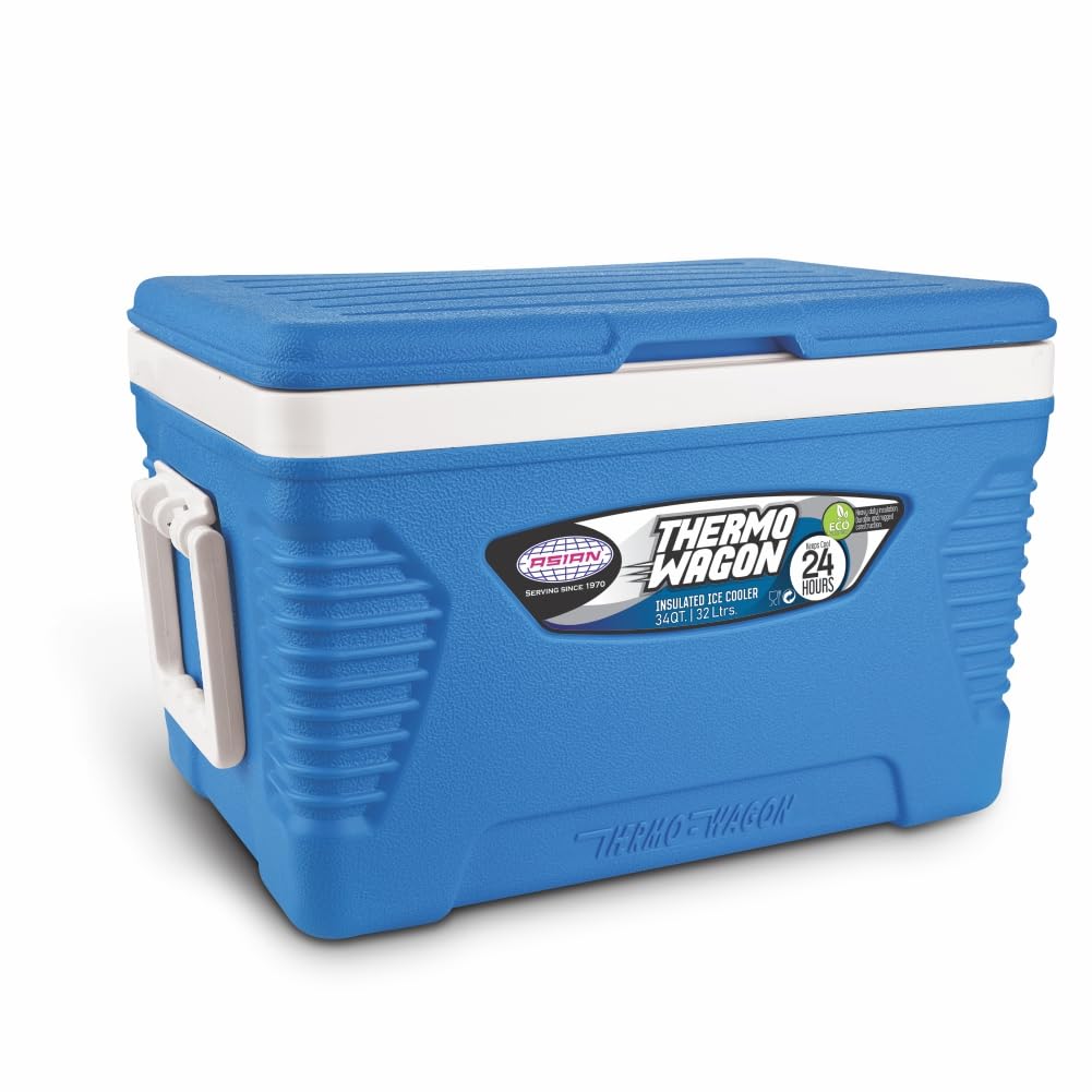Asian Thermo Wagon Insulated Ice Cooler 32Ltr blue