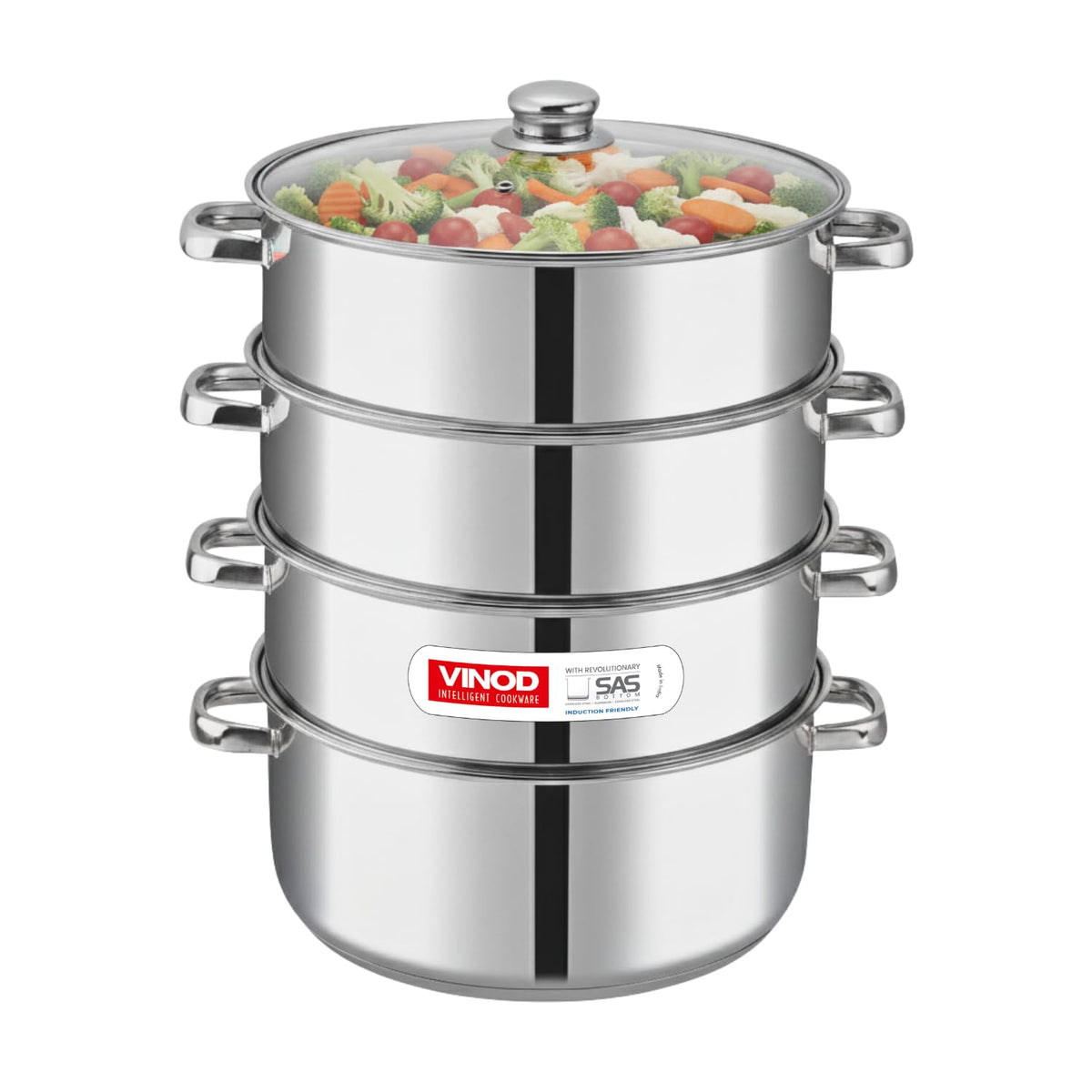 Vinod 4 Tier Steamer W/Lid 30Cm