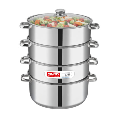Vinod 4 Tier Steamer W/Lid 30Cm