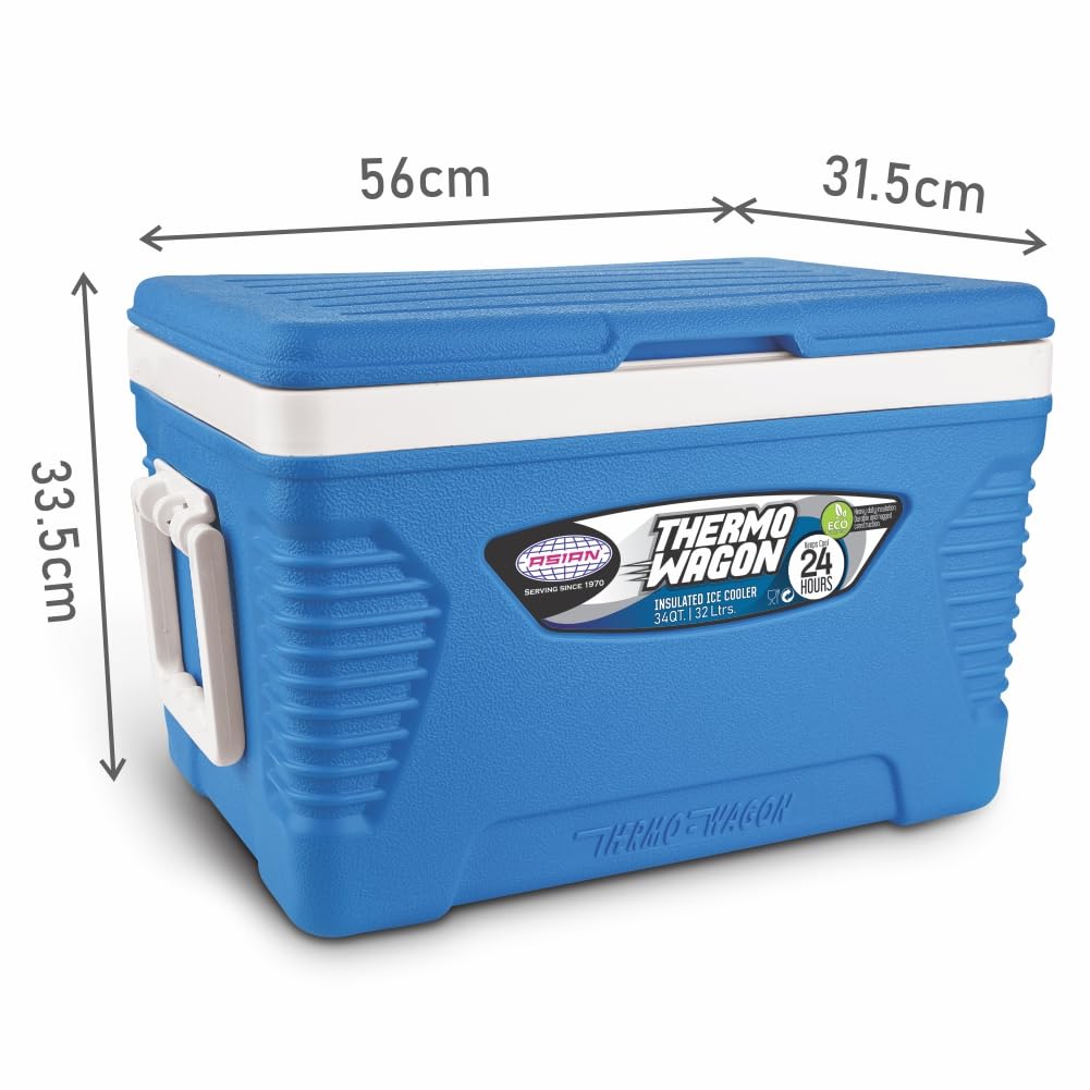 Asian Thermo Wagon Insulated Ice Cooler 32Ltr blue