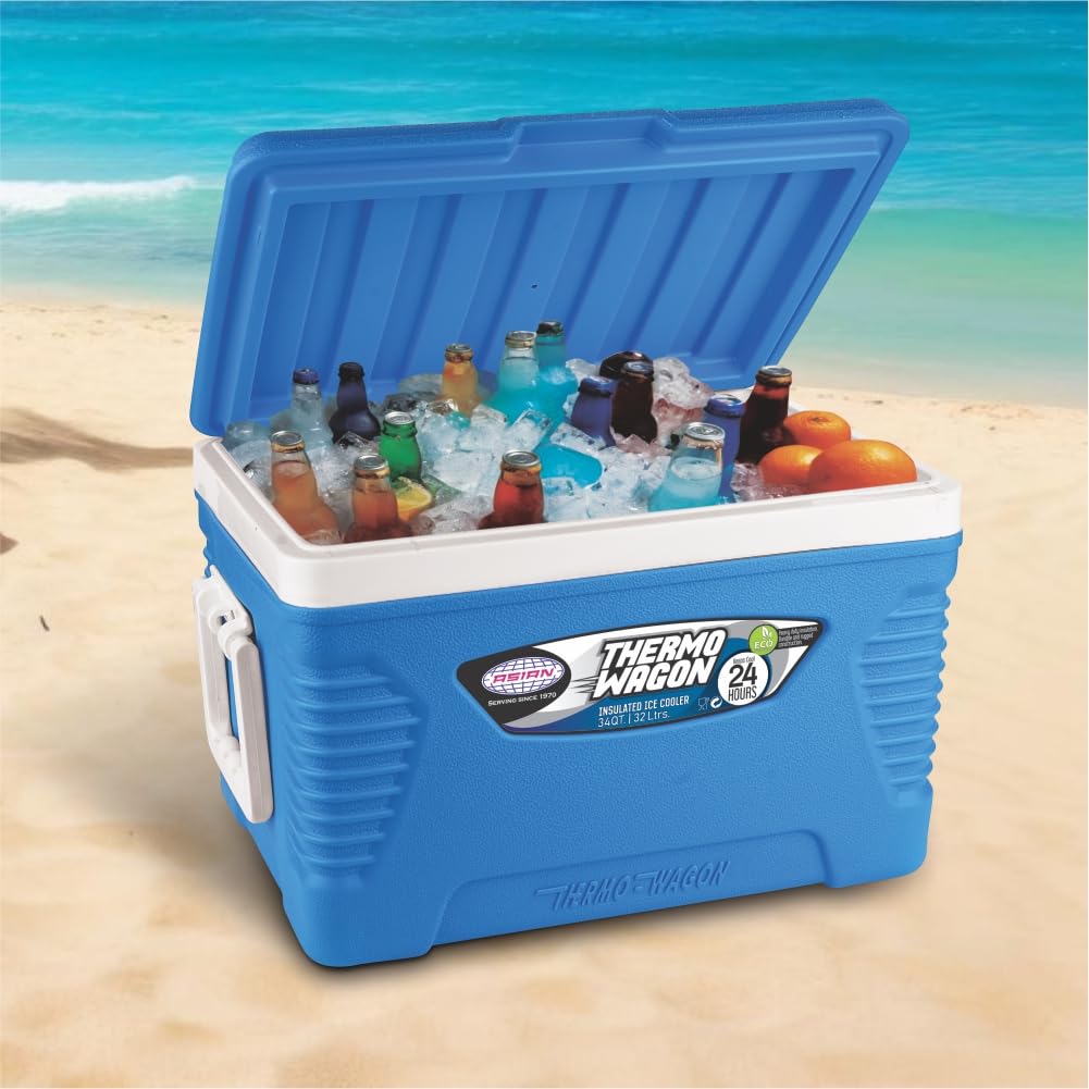 Asian Thermo Wagon Insulated Ice Cooler 32Ltr blue – AL SHUJA