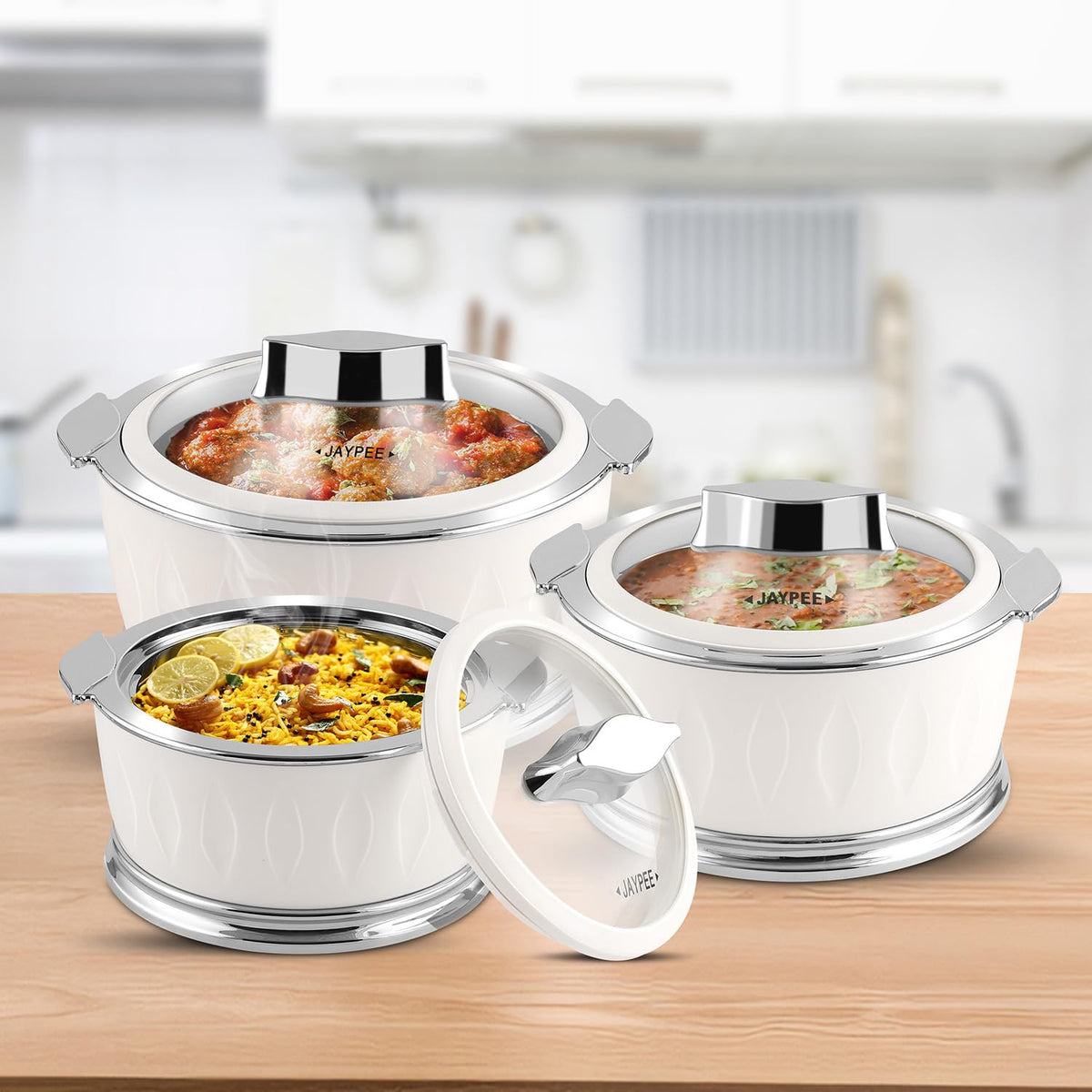 Jaypee Dazzle Mega Casserole 3Pcs Set (1500/2000/3000Ml)