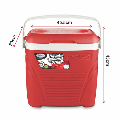 Asian Thermo Wagon Insulated Ice Cooler 28Ltr Red