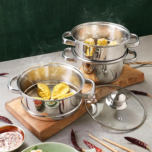 Vinod 3 Tier Steamer W/Lid 30Cm
