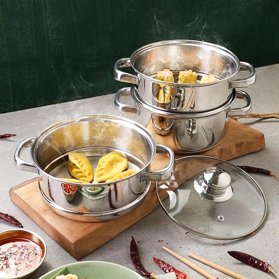 Vinod 3 Tier Steamer W/Lid 24Cm