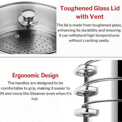 Vinod 3 Tier Steamer W/Lid 24Cm