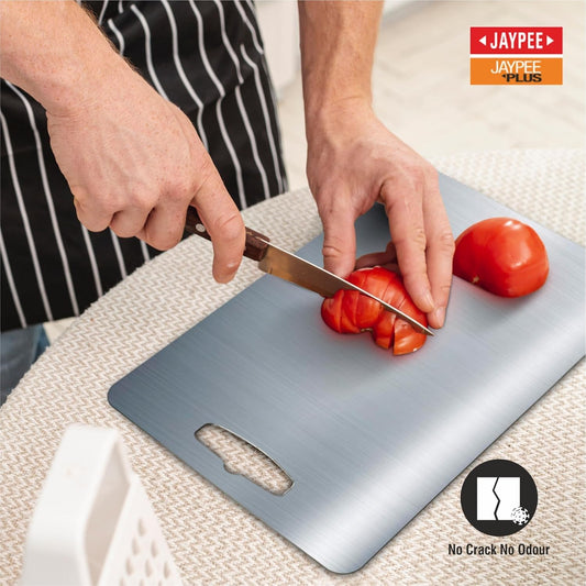 Jaypee Kitchen-X Rectangle Ss Chopping Board - Medium