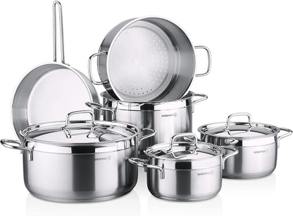 Korkmaz A1998 Alfa Plus Couscous 10Pcs Cookware Set