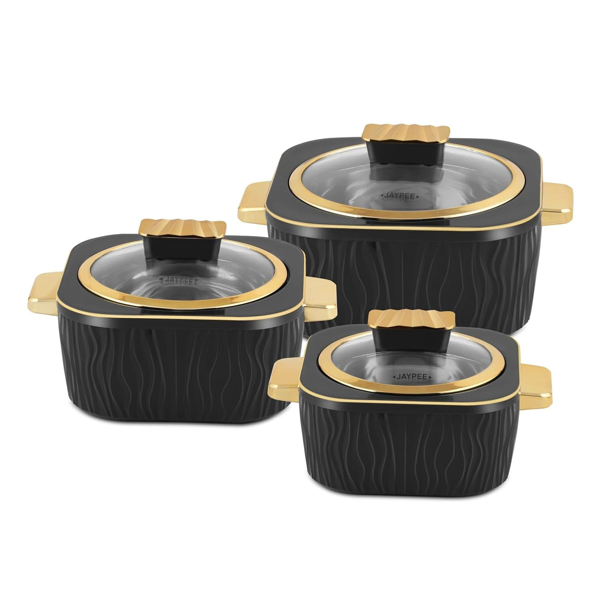 Jaypee Crinkle Klass Casserole Set Of 3 (1000+1500+2000)