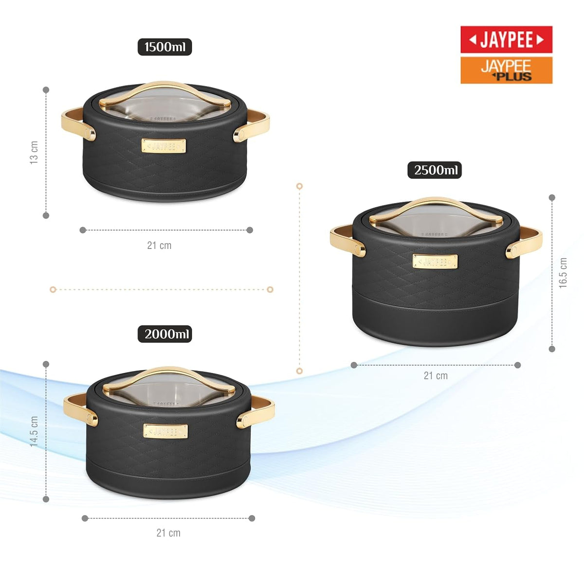 Jaypee Luxura Klass Casserole Set Of 3 (1500+2000+2500)
