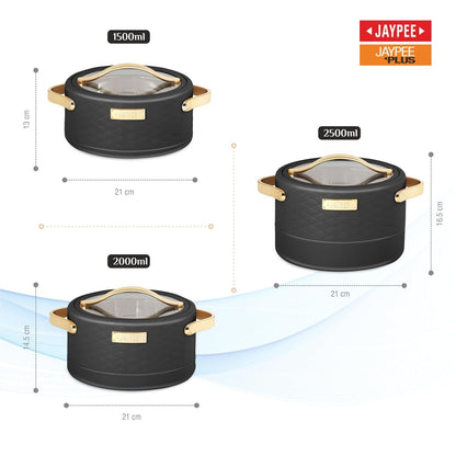 Jaypee Luxura Klass Casserole Set Of 3 (1500+2000+2500)
