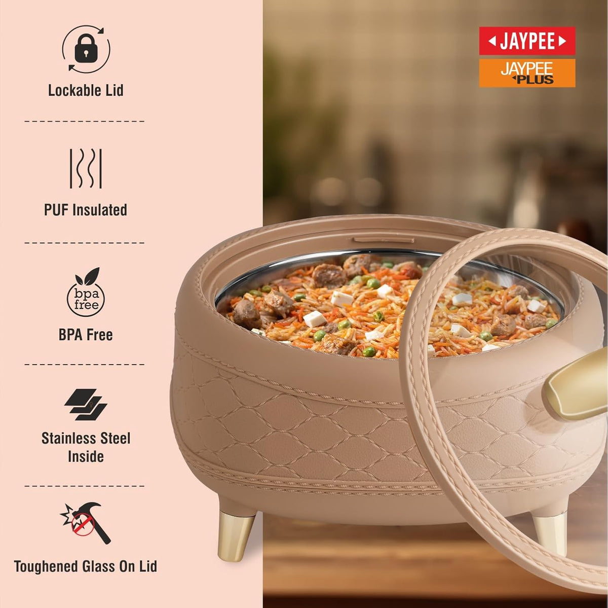 Jaypee Kingston Klass Casserole Set Of 3 (1500/2000/2500Ml)
