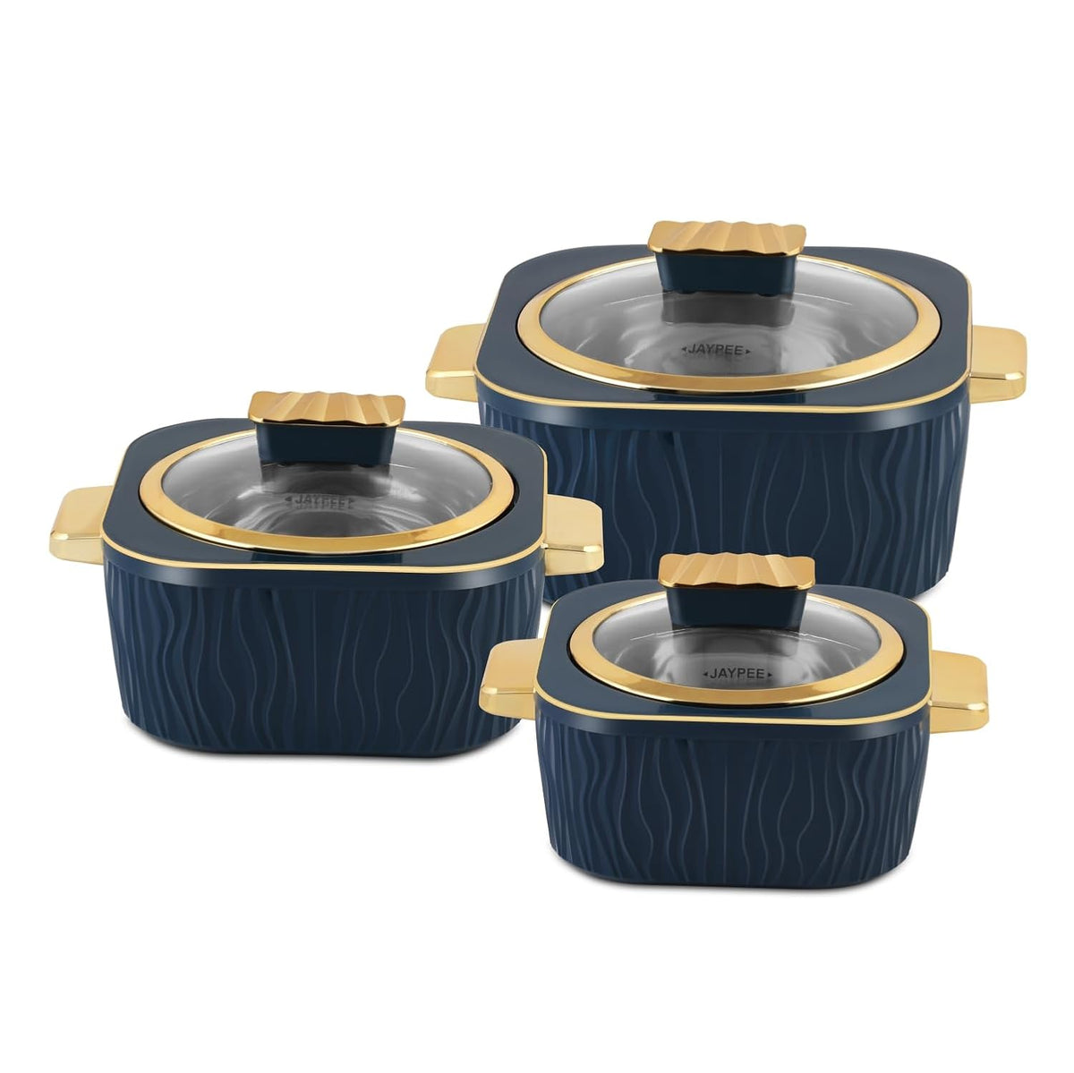 Jaypee Crinkle Klass Casserole Set Of 3 (1000+1500+2000)