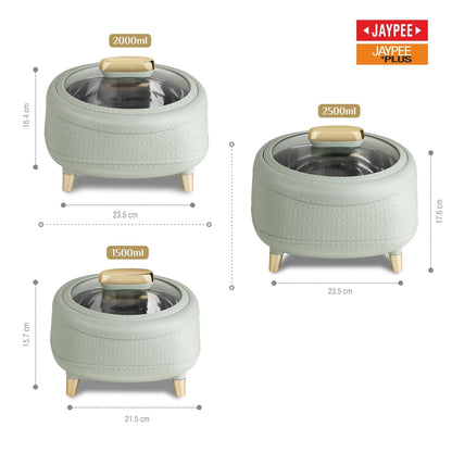 Jaypee Kingston Klass Casserole Set Of 3 (1500/2000/2500Ml)