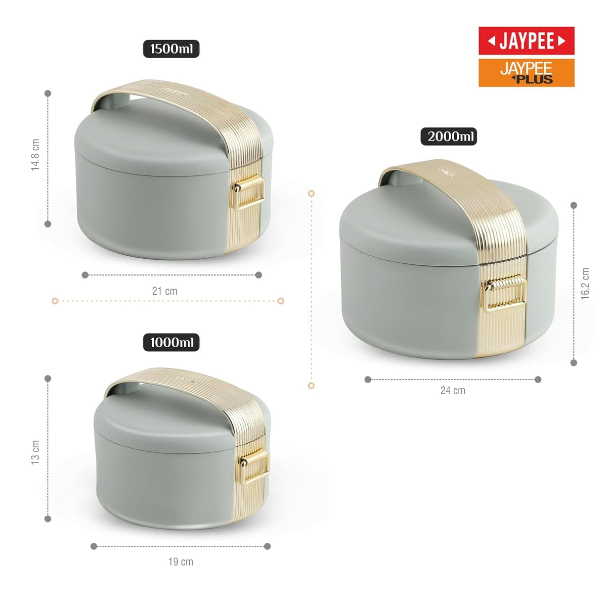 Jaypee Regalia Casserole Set Of 3 (1000+1500+2000)