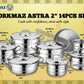 Korkmaz A2053 Astra2" 14Pcs Cookware Set