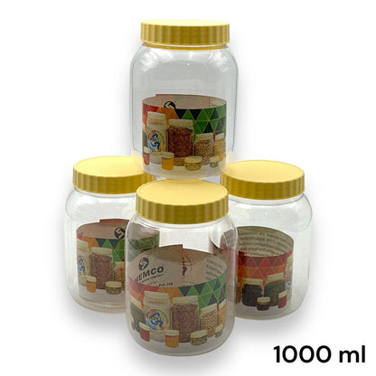 Gaurav Pet Jar 1000Ml Pack Of 4