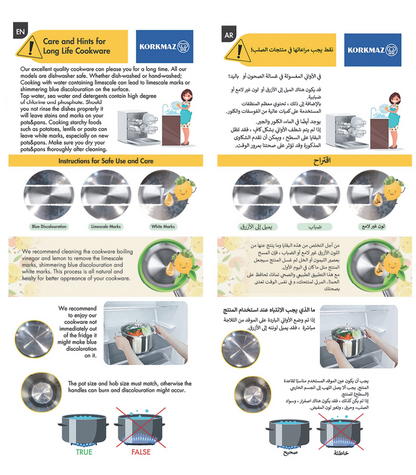 Korkmaz Astron 9 Pcs Cookware Set A2050