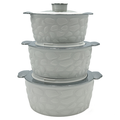 Jaypee Peblo Klass Casserole 3Pcs Set White
