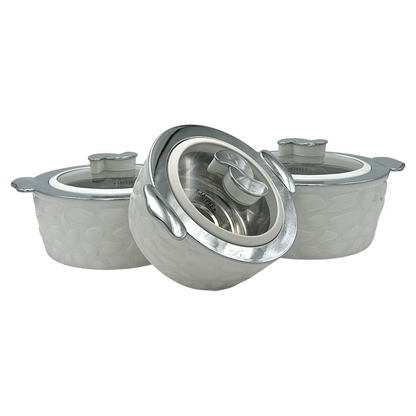 Jaypee Peblo Klass Casserole 3Pcs Set White