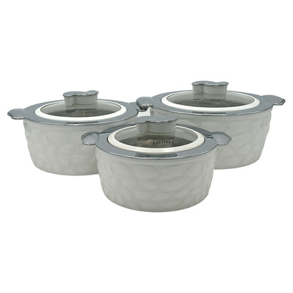 Jaypee Peblo Klass Casserole 3Pcs Set White