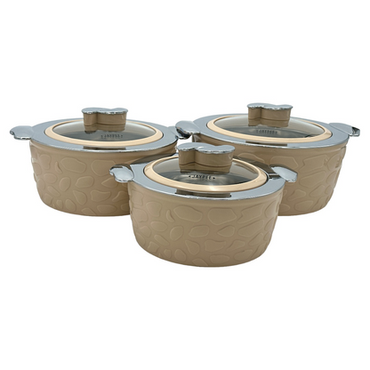 Jaypee Peblo Klass Casserole 3Pcs Set Coffee