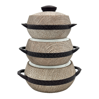 Jaypee Natura Casserole 3Pcs Dark Wood
