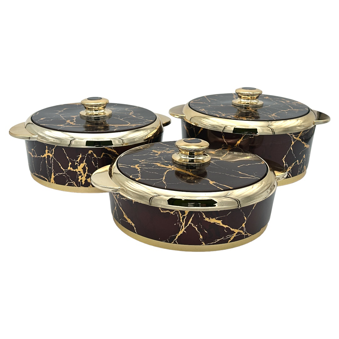 Jaypee Goldmate Casserole Set Of 3 Brown Marble – AL SHUJA