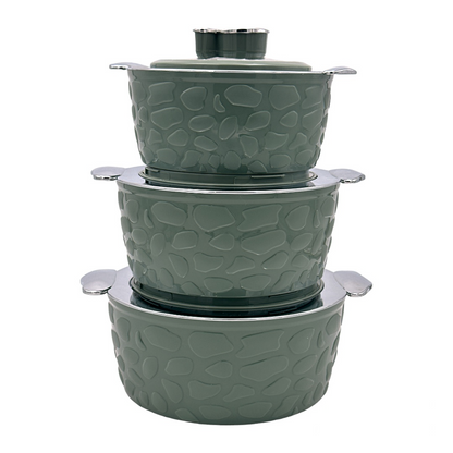 Jaypee Peblo Klass Casserole 3Pcs Set Green