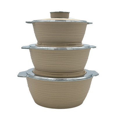 Jaypee Wavelock Casserole 3Pcs Set Coffee