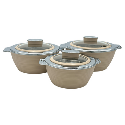 Jaypee Wavelock Casserole 3Pcs Set Coffee